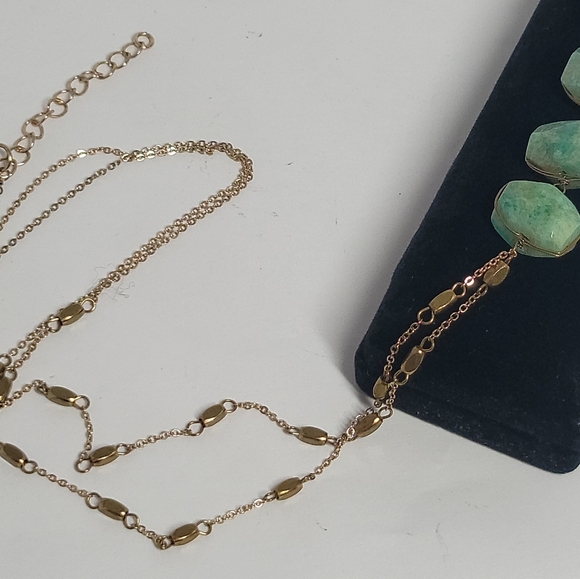 23" Natural Stone Look Necklace w/Beaded Chain and Tassel Detail - Picture 9 of 14